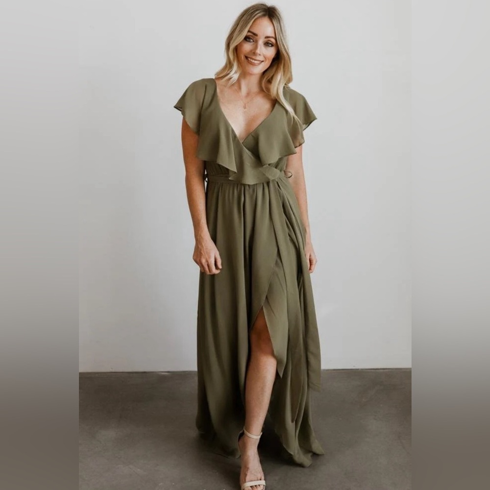 COPY - Baltic born Katya Ruffle Maxi Dress. Size L. Only worn once. EUC.